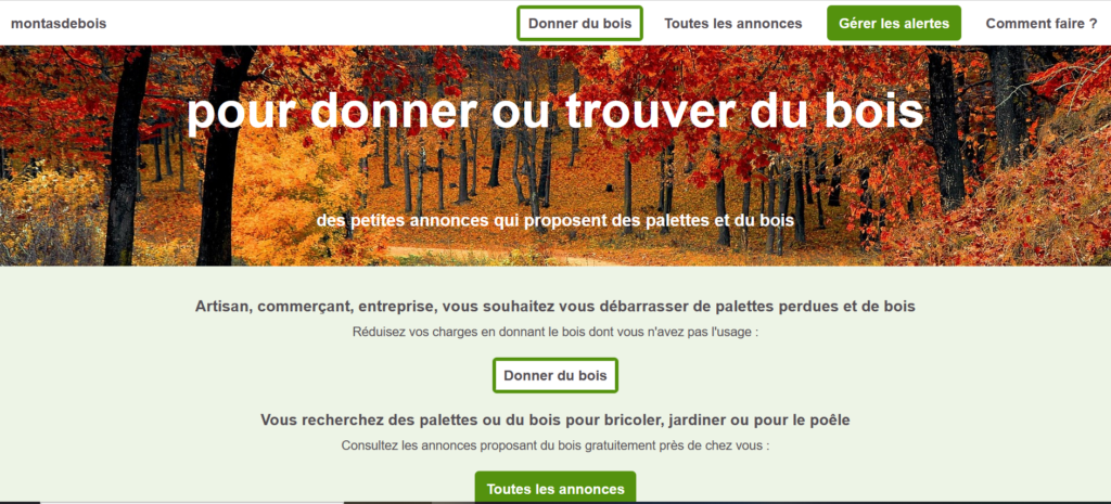 montasdebois.fr le site pour trouver et donner du bois gratuitement